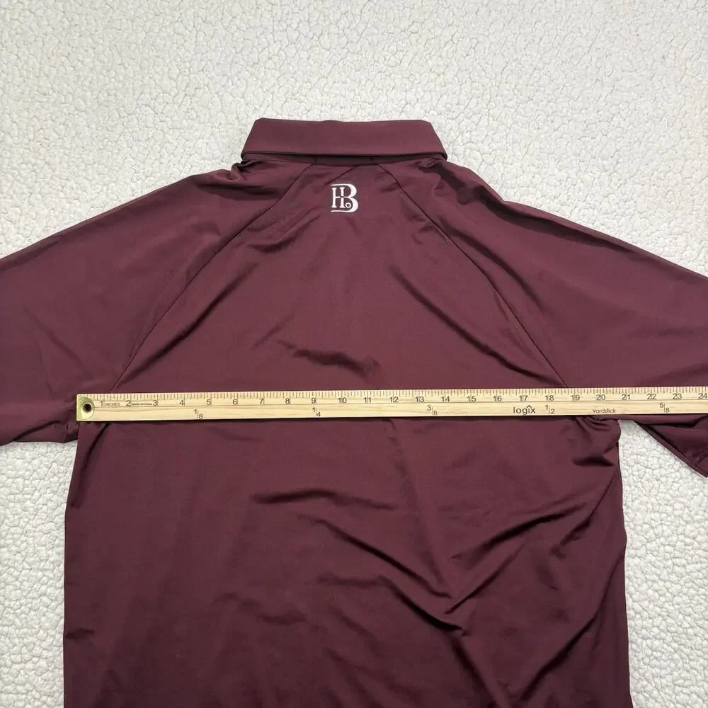 NWT RLX Ralph Lauren Maroon Golf Polo Shirt Short Sleeve M Wicking UPF 50+ Logo‎